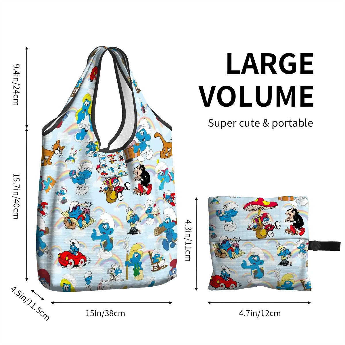 20 Misc Designs, Reusable, Folding Grocery Bags