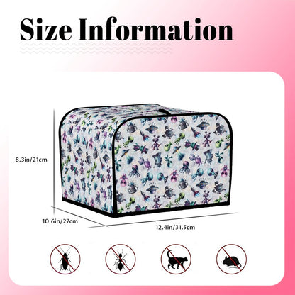 6 Alien Designs, 4 Slice Toaster Cover