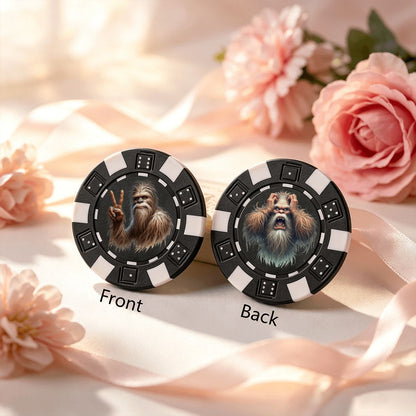 Bigfoot Peace & Frustrated 10 Piece Poker Chips Set
