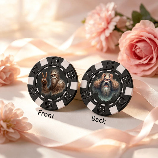 Bigfoot Peace & Frustrated 10 Piece Poker Chips Set
