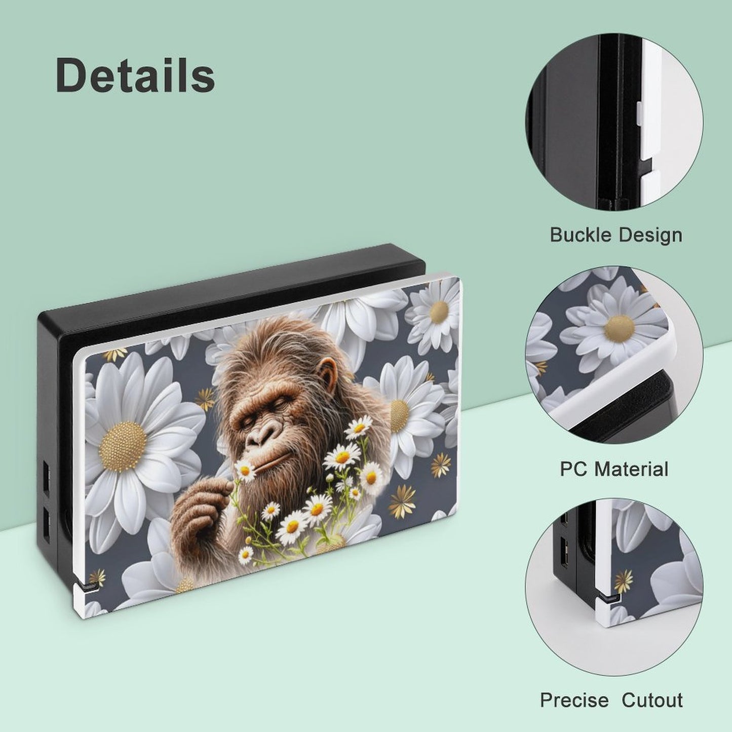 Sasquatch "Smell the Flowers" Nintendo Switch Dock Station