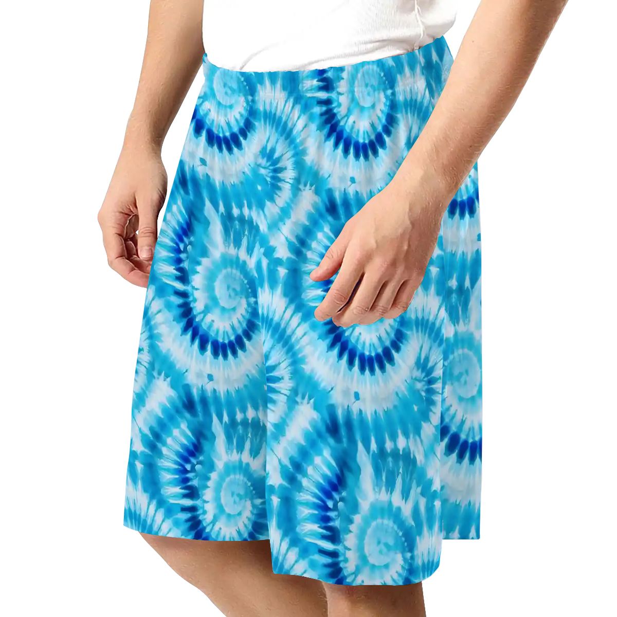 10 Tie Dye Designs, Men’s Polyester, pocketed, pajama Shorts