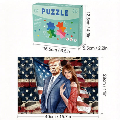 Donald & Melania Trump 300pcs Horizontal Wooden Jigsaw Puzzles