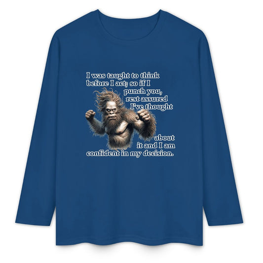 Bigfoot - Sasquatch Cotton Unisex Long Sleeve T-shirt