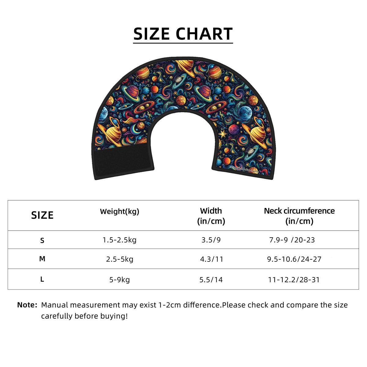 12 Outer Space Designs, Pet Elizabethan, Pet Medical Collar