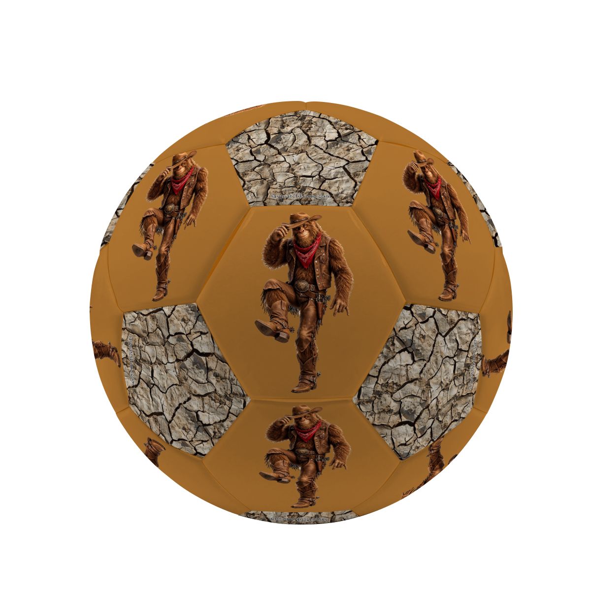 8.5 Inch Training Soccer Ball, Cowboy Sasquatch Bigfoot