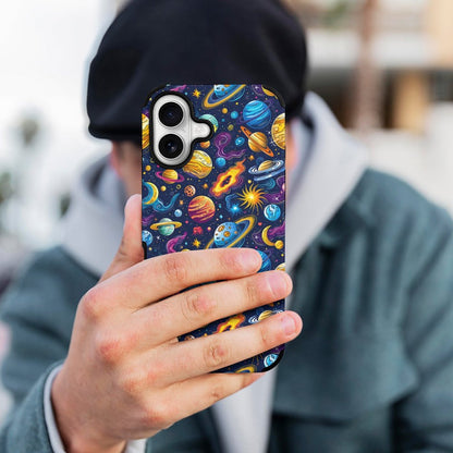 12 Galaxy Outer Space Designs, Microfiber iPhone 16 Cases