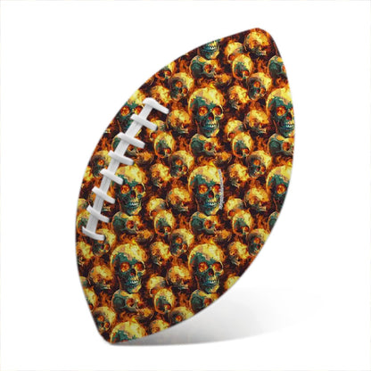 Flaming Skulls, Leather Rugby / Football