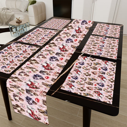 Sasquatch Awesome/Mythical Themed Table Runner, Placemats Set 7 Pieces