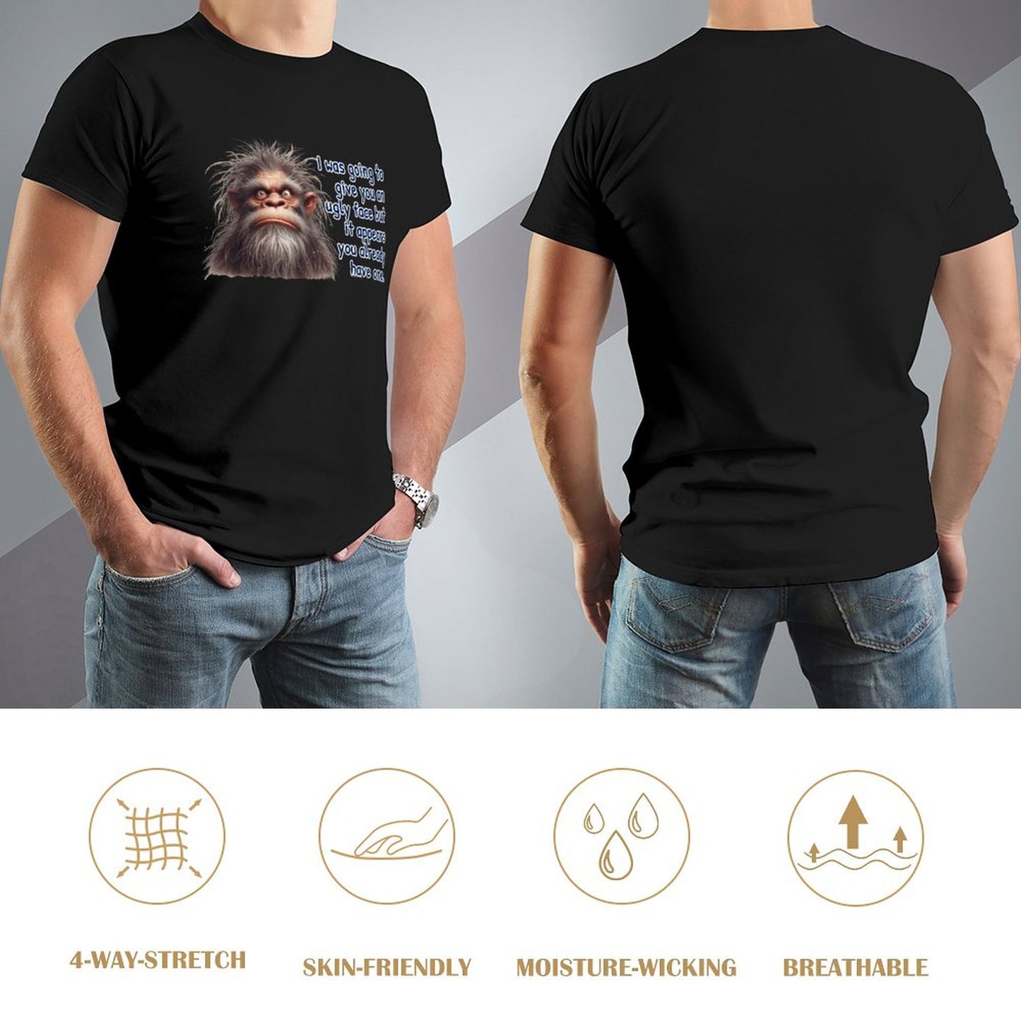 "I was going to give you..." Short Sleeve Cotton T-shirt Men