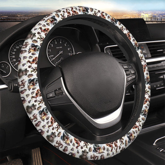 20 Sasquatch Bigfoot Designs, Rugged Auto Steering Wheel Cover - 15"