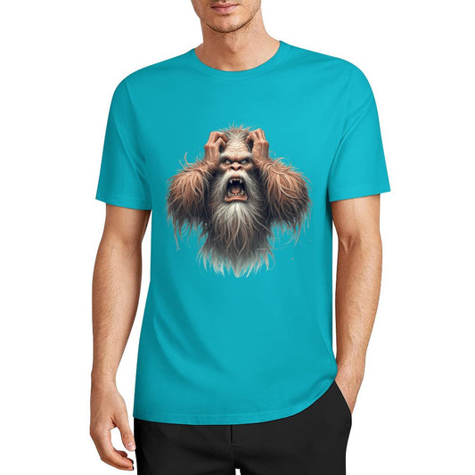 Bigfoot - Sasquatch Frustrated Short Sleeve Cotton T-Shirt