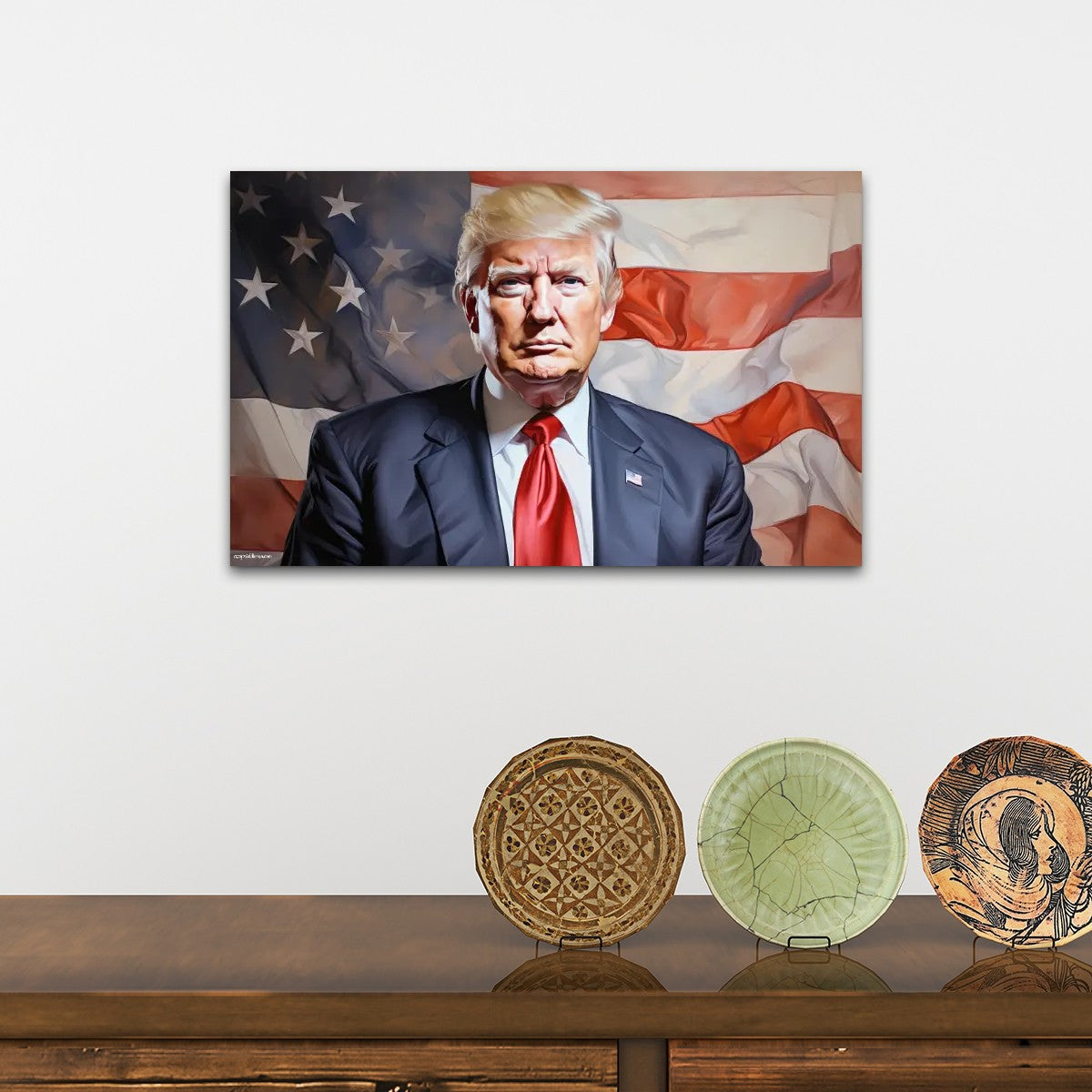 Donald Trump, 32"x20" Canvas Prints Wall Art