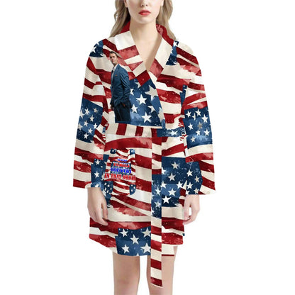 Charlie Kirk Memorial Women’s Bath Robe 33.5” Long
