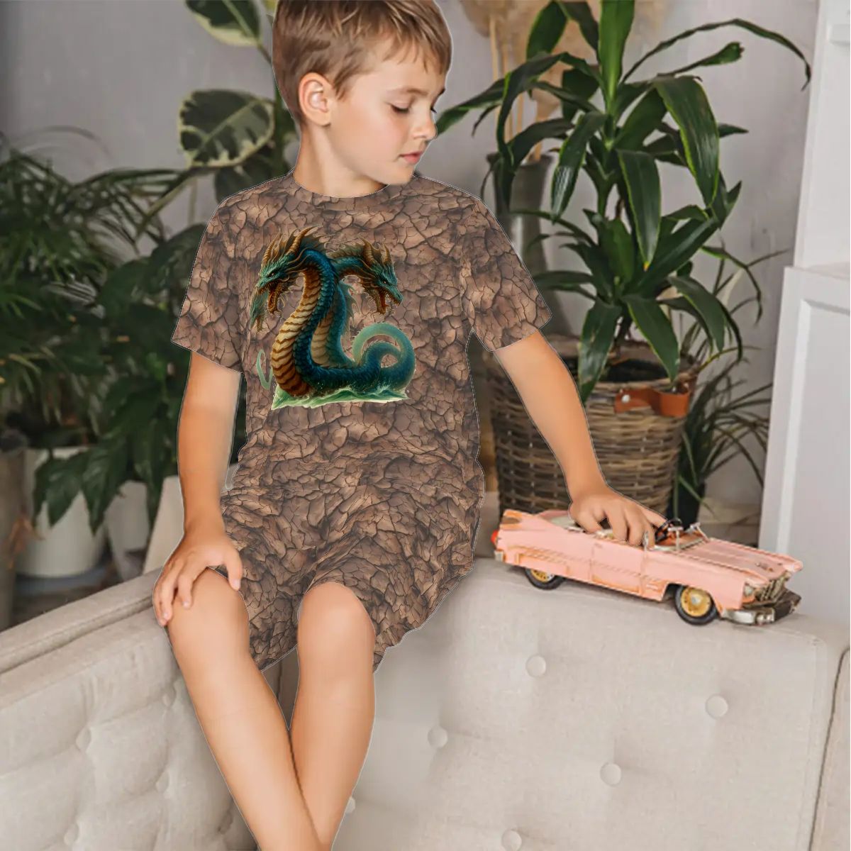 Children’s 2 Piece Short Pajama Set, Hydra