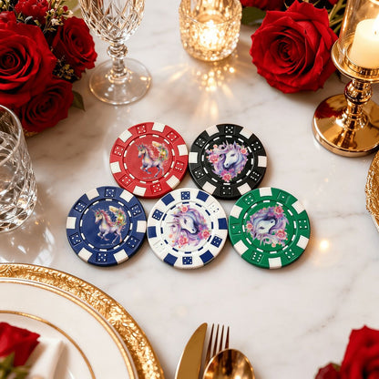 Unicorn 10 Piece Poker Chips Set