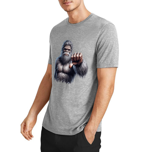 Bigfoot - Sasquatch Thumbs Down Short Sleeve Cotton T-Shirt
