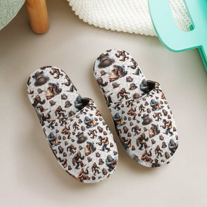 20 Bigfoot Sasquatch Designs, Children's Cotton Flannel Slippers