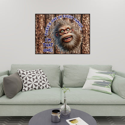 "There's One In Every Family" 500 Piece Wooden Sasquatch Jigsaw Puzzle, Bigfoot puzzle