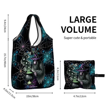 Sasquatch / Bigfoot Halloween Bag, Reusable Folding Bag