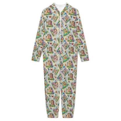 6 Fairy Designs, Youth Flannel Footless Zip up Pajama Jumpsuit