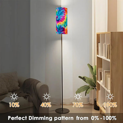 19 Tie Dye Designs, Floor Lamp Modern Standing Lamp (Made in USA)