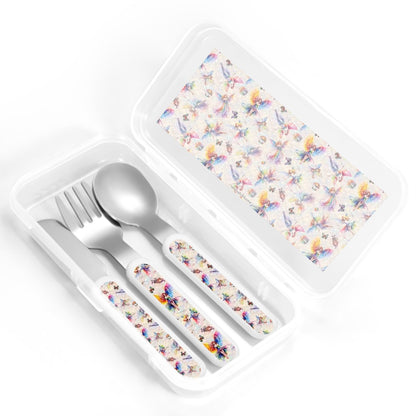 6 Fairy Design, Kids Cutlery Set Straight Handle