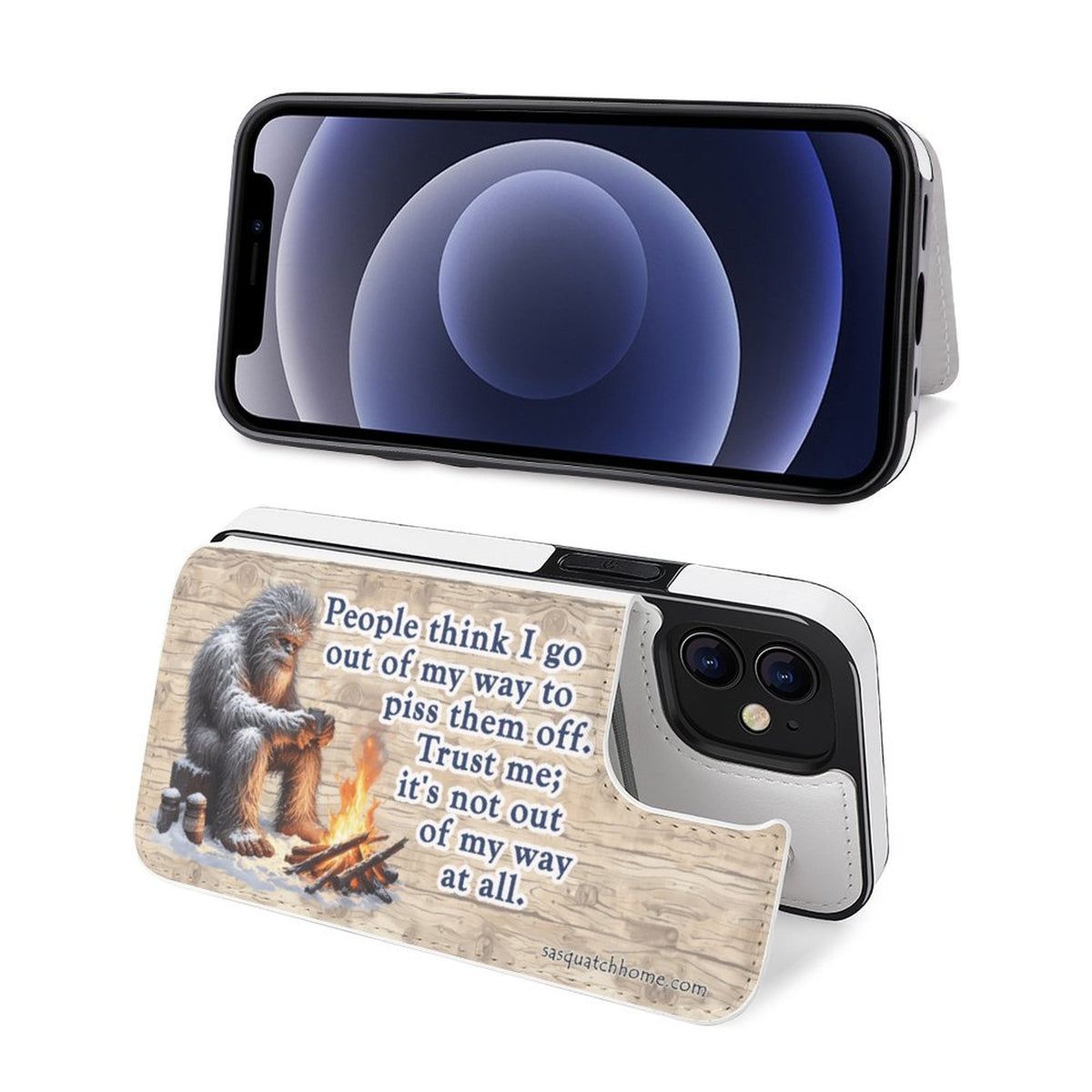 iPhone 12 Series cell phone, mobile phone flip case wallet "People think I.."