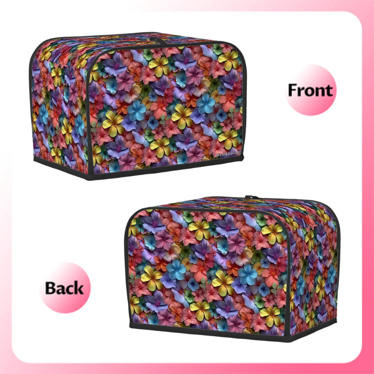 10 Flower Designs, 2 Slice Toaster Cover