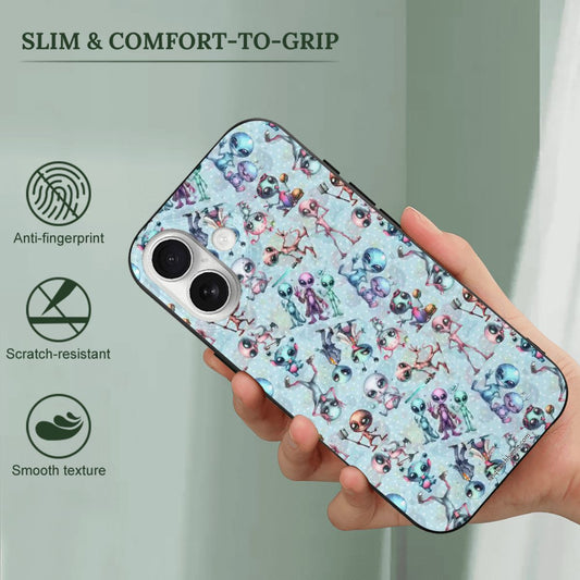 6 Alien Designs, iPhone 17 Thermoplastic Polyurethane Phone Case