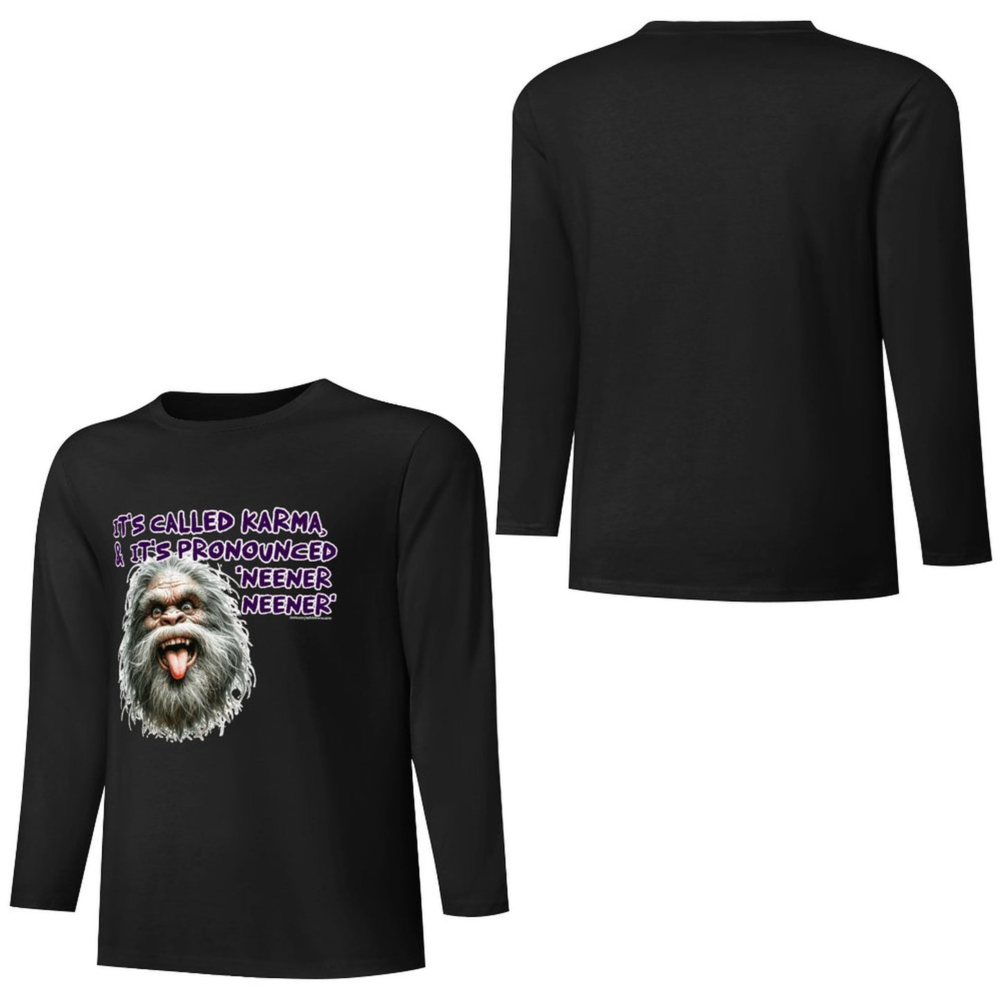 Bigfoot - Sasquatch Cotton Unisex Long Sleeve T-shirt