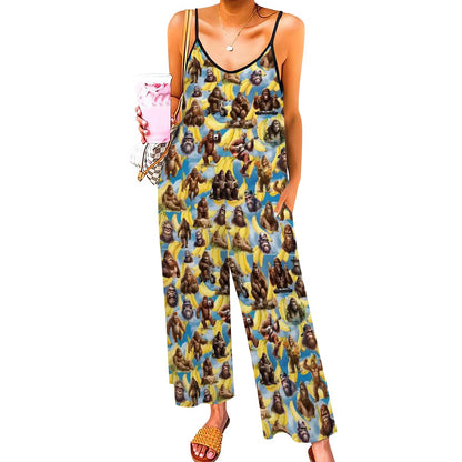 Sasquatch Themed Casual Jumpsuits for Women