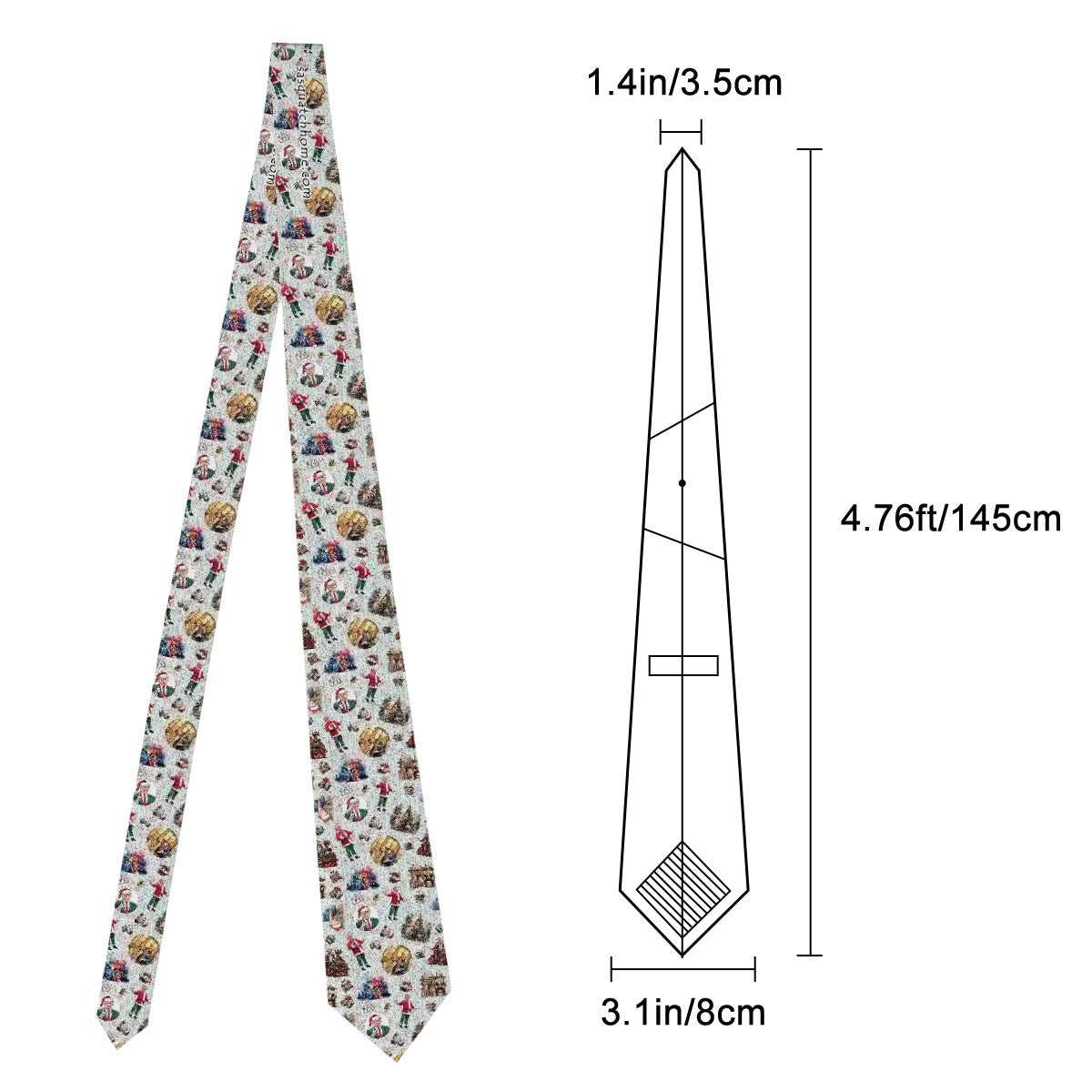 Donald Trump Christmas, Silky Polyester Dapper Neck Tie