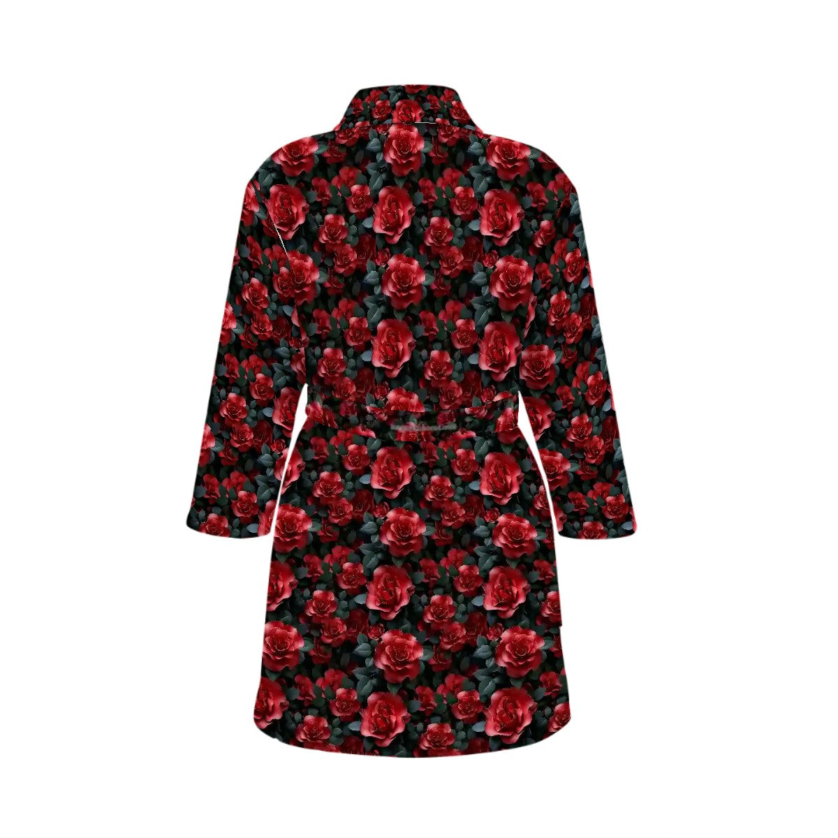 10 Flower Designs, Women’s Bath Robe 33.5” Long