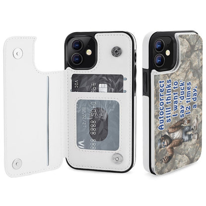 iPhone 12 Series Cell / Mobile phone Flip wallet case- , "Autocorrect.."