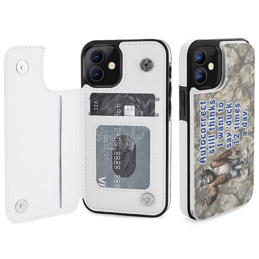 iPhone 12 Series Cell / Mobile phone Flip wallet case- , "Autocorrect.."