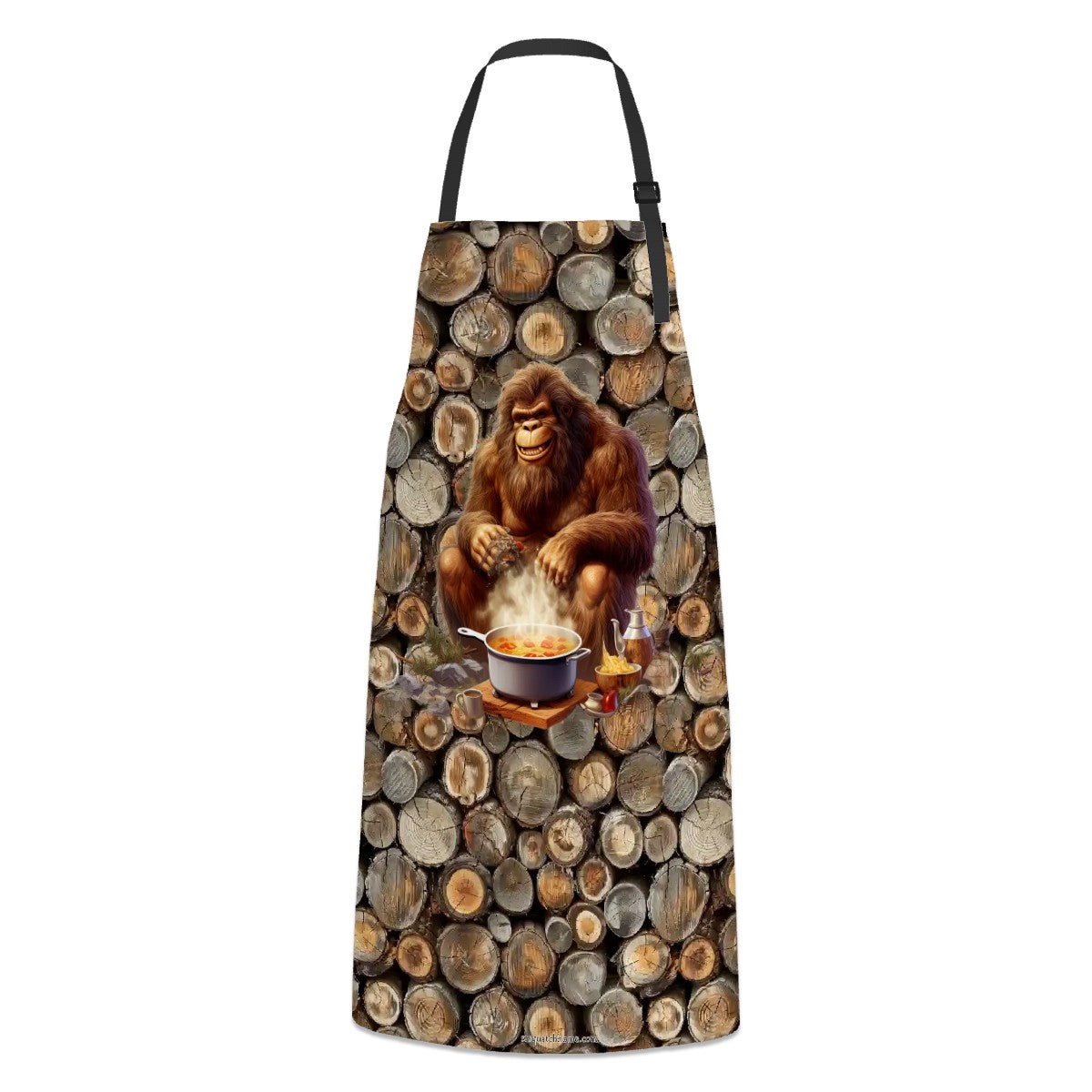 Bigfoot Sasquatch Fire Cooking, Waterproof Apron with Pockets