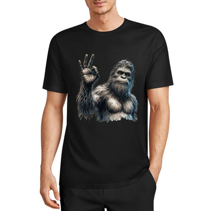 Bigfoot - Sasquatch "Ok" Short Sleeve Cotton T-Shirt