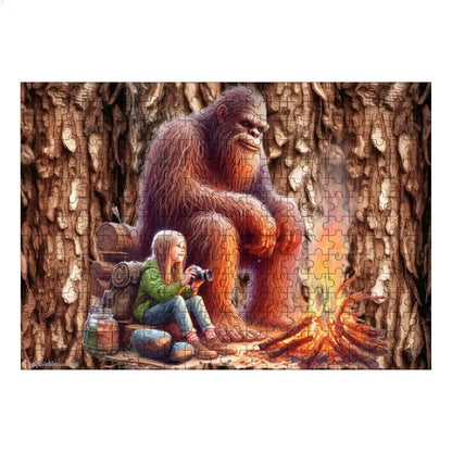 Sasquatch & Girl by Fier 300pcs Horizontal Wooden Jigsaw Puzzles