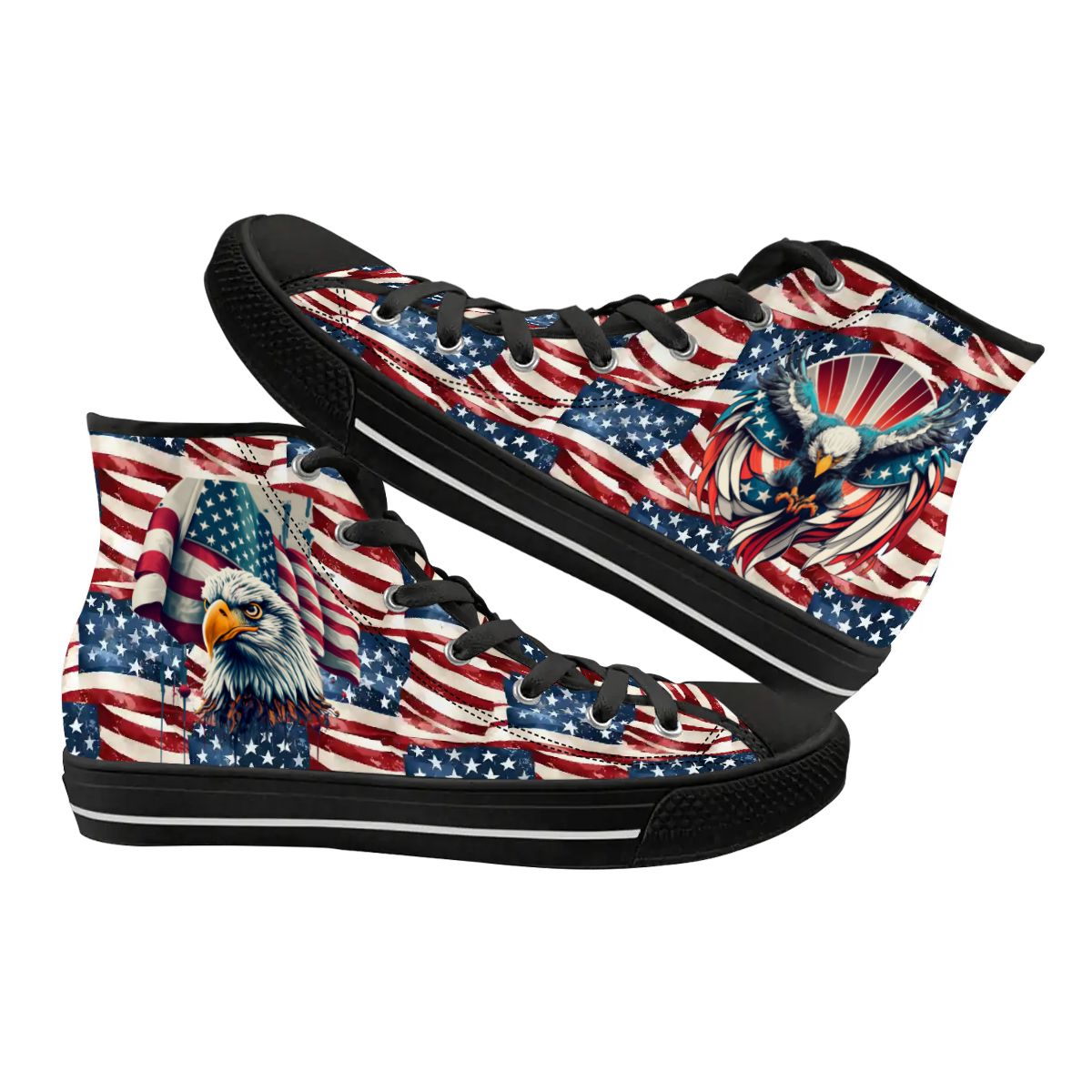Patriot Eagles, Women's High Top Canvas Shoes
