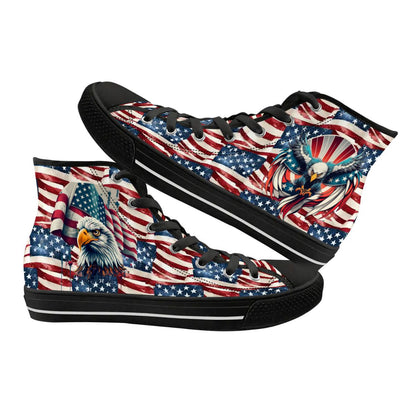 Patriot Eagles, Women's High Top Canvas Shoes