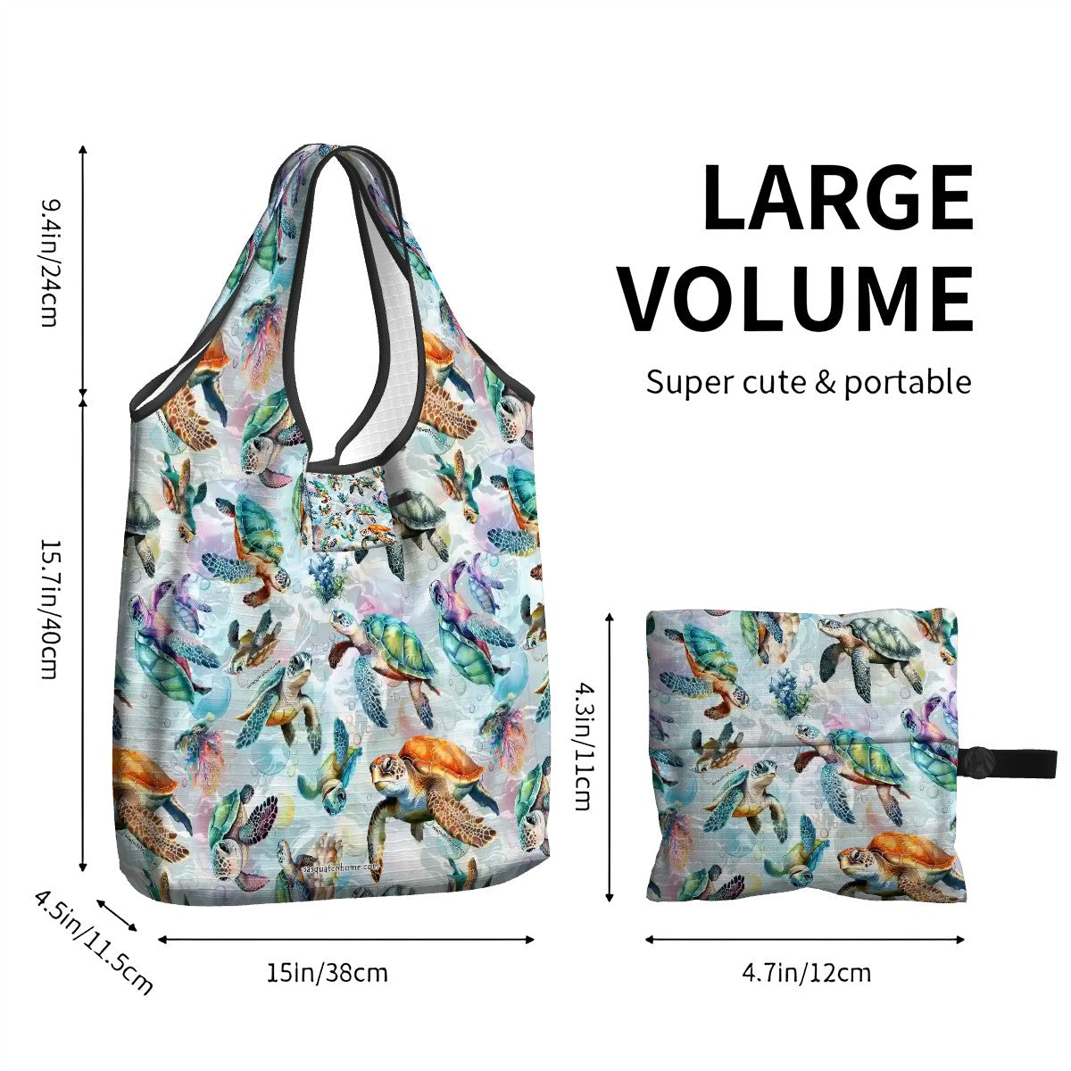 10 Animal Designs, Reusable Folding Bag