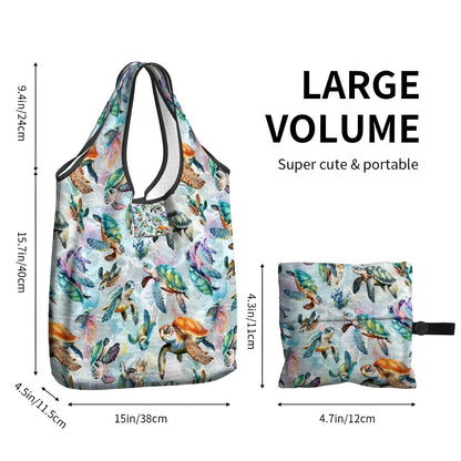 10 Animal Designs, Reusable Folding Bag