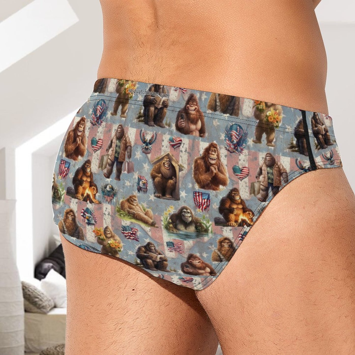 20 Bigfoot Sasquatch, Men’s Silk Briefs Underwear