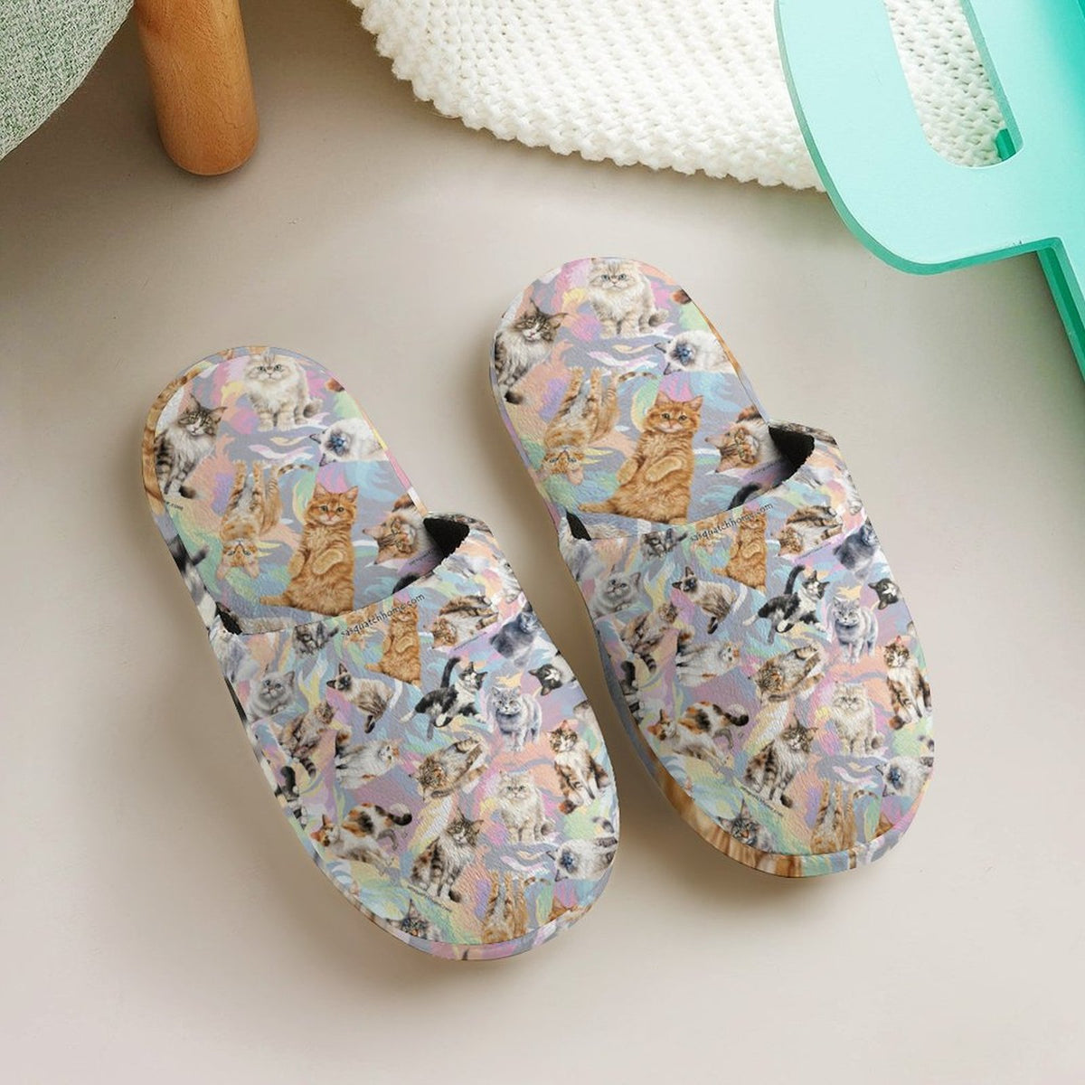 10 Animal Designs, Children's Cotton Flannel Slippers