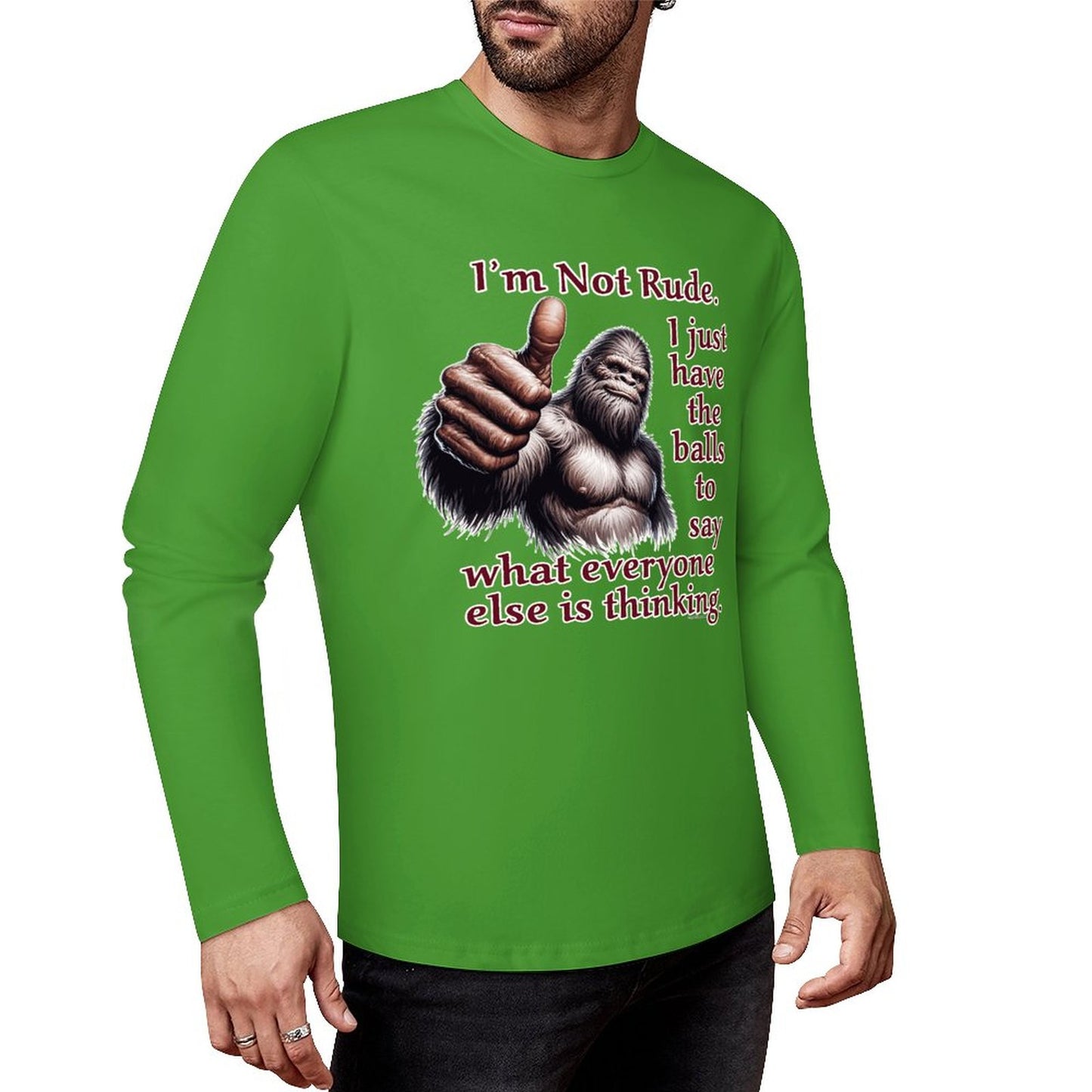 Bigfoot - Sasquatch Cotton Unisex Long Sleeve T-shirt