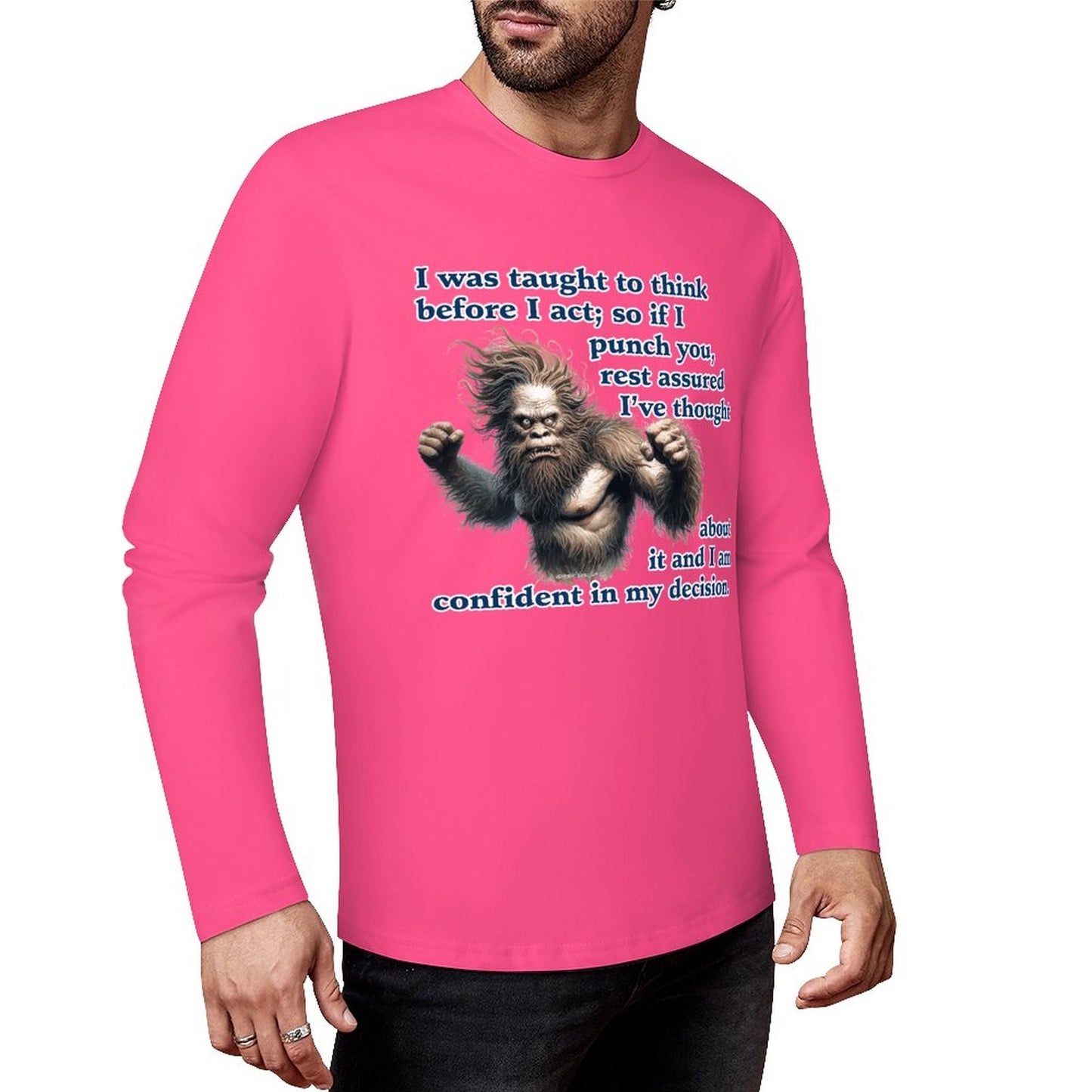 Bigfoot - Sasquatch Cotton Unisex Long Sleeve T-shirt
