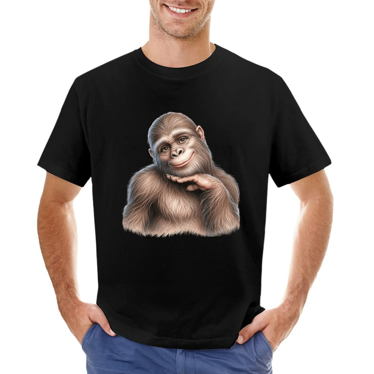 Bigfoot, Sasquatch, female, Short Sleeve Cotton T-shirt