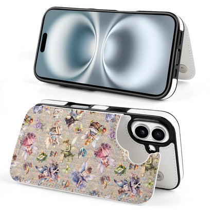 6 Fairy Designs, iPhone 16 Faux Leather Wallet Case