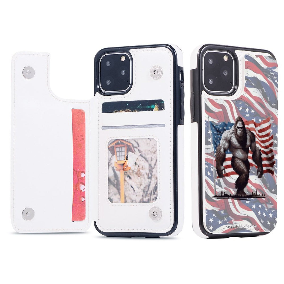 iPhone 11 Pro Bigfoot, Sasquatch Cell Phone Flip Wallet Case